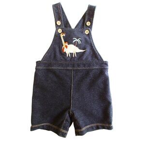 Pekkle Dinosaur Shortalls 12 Months